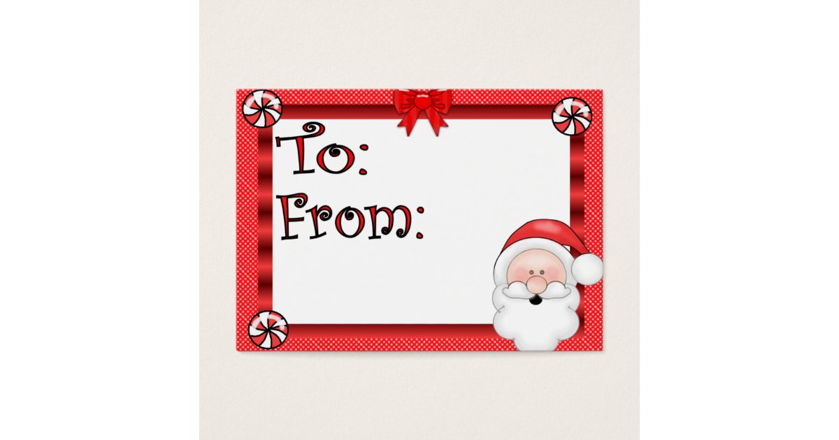 Personalized Santa Gift Tags, Christmas Elf Tags