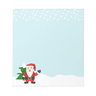 Cute Santa Claus Illustration Christmas Notepad