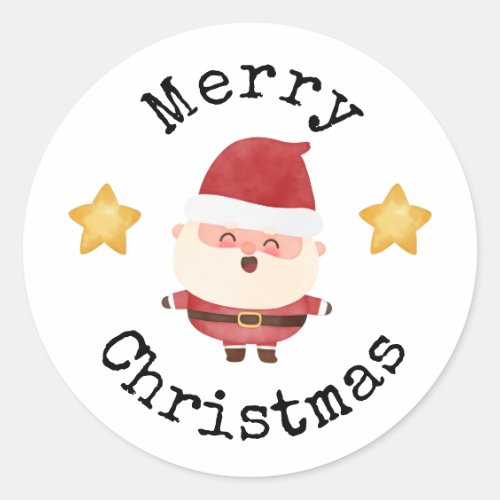 Cute Santa Claus Merry Christmas stickers