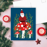 Cute Santa Claus on Magical Mushroom Xmas Postcard<br><div class="desc">Customizable card,  Add your own text to the back or front of the card.
Check my shop for more designs or let me know if you'd like something custom.</div>