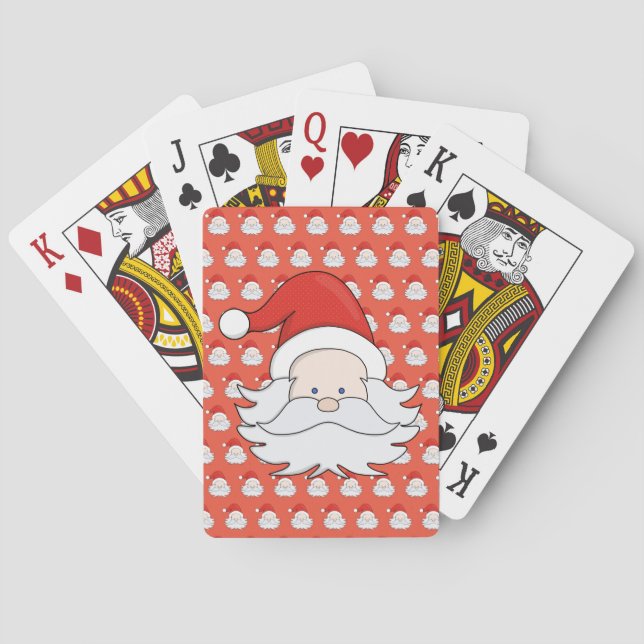 Cute Santa Claus Poker Cards (Back)