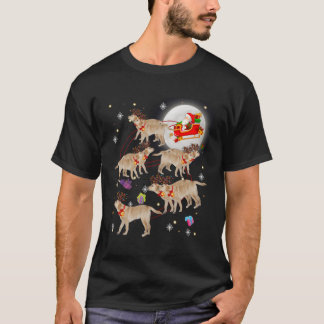 Cute Santa Claus Riding Labrador Xmas Pajamas For  T-Shirt