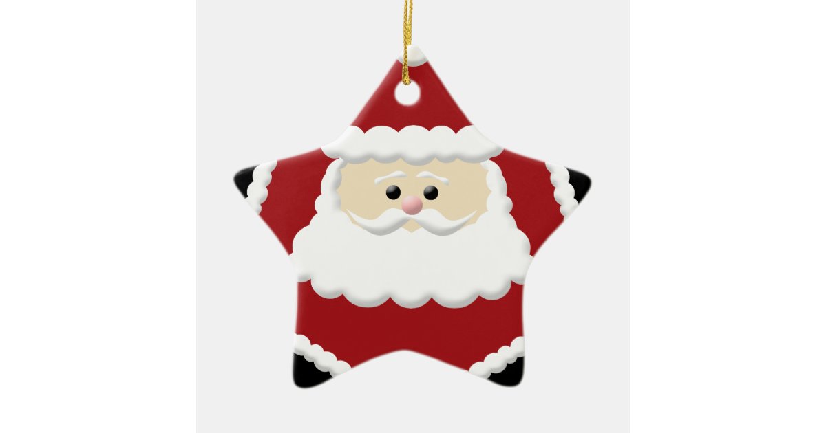 Download Cute Santa Claus Star Ornament | Zazzle.com