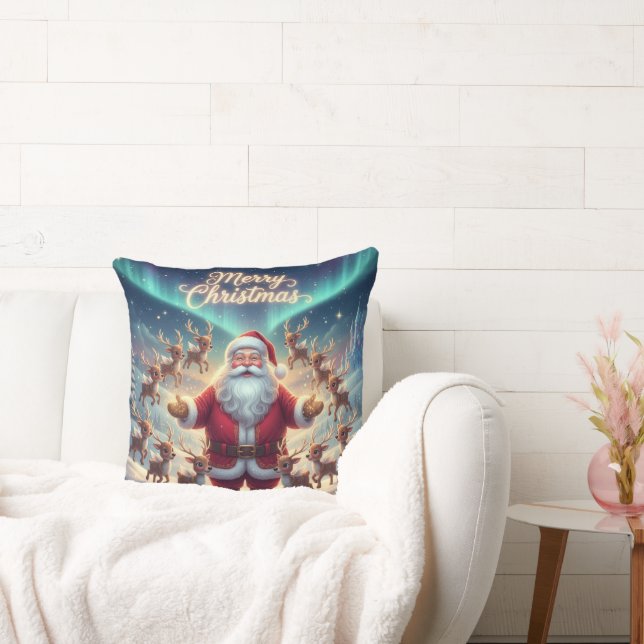 Cute Santa Claus Throw Pillow (Couch)