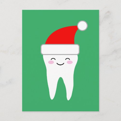 Cute Santa Claus tooth cartoon Christmas postcards