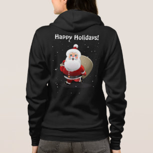 Cute Santa Claus With A Sack Full Of Gifts Hoodie
