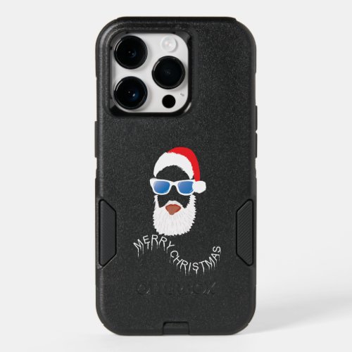 Cute Santa Claus with Merry Christmas text OtterBox iPhone 14 Pro Case