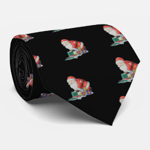 Cute santa clause with pressies for christmas tie