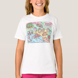 Cute Santa Cruz California Neighborhood Map UCSC T-Shirt