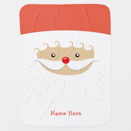 Cute Santa Custom Baby Name Blanket