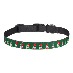 Cute Santa English Bulldog Christmas  Pet Collar