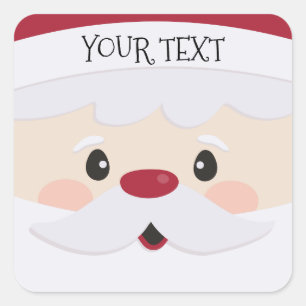 Cute Santa Face Personalized Sticker