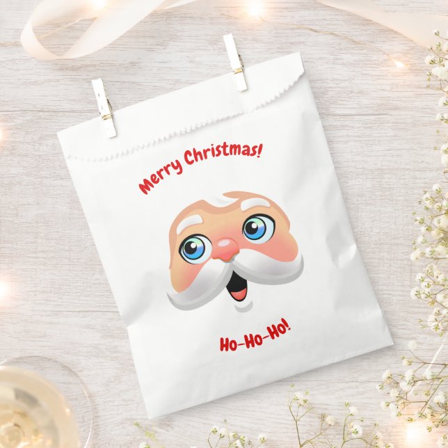 Cute Santa  Favor Bag (Clipped)