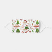Cute Santa Festive Christmas Holidays Modern Adult Cloth Face Mask (Front, Folded)