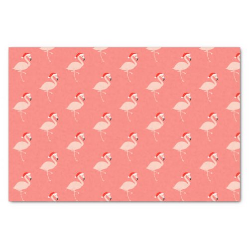 Cute Santa Flamingo Tissue Paper