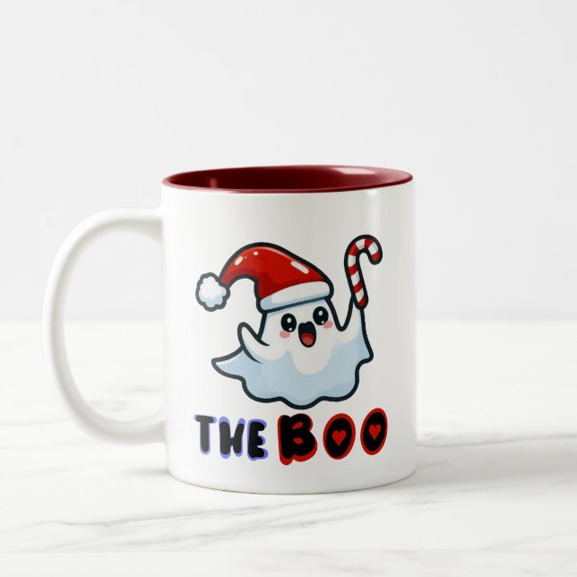 Cute Santa Ghost The Boo mug (Left)