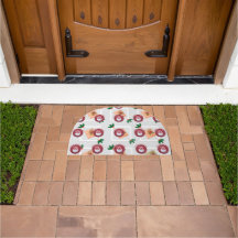 Cute Santa & Gifts Half-Moon Christmas Floor Mat