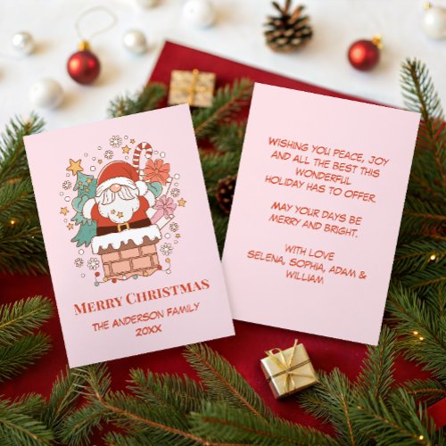 Cute Santa Gnome Christmas Card