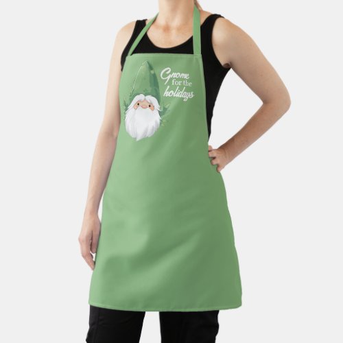 Cute Santa Gnome for the Holidays Apron