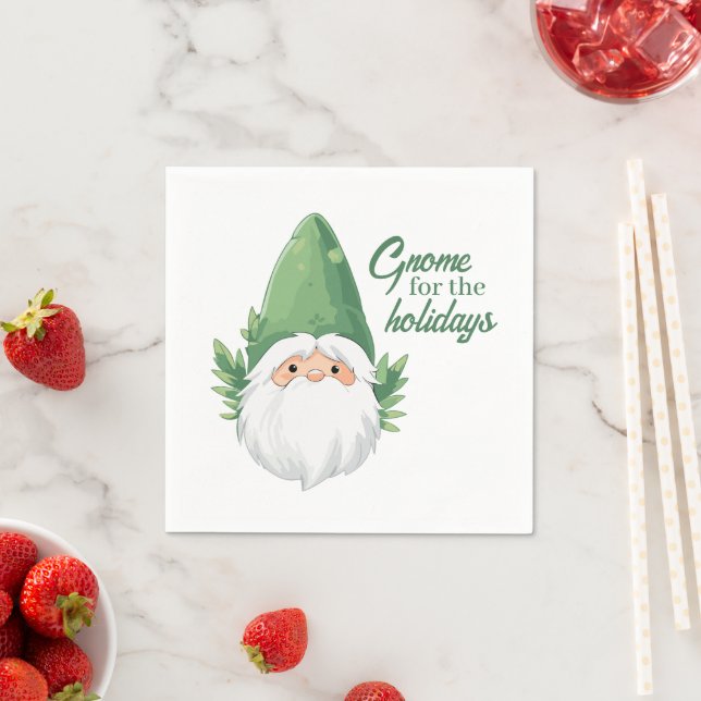 Cute Santa Gnome for the Holidays Napkins (Insitu)
