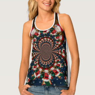 Cute Santa Happy Christmas Tank Top