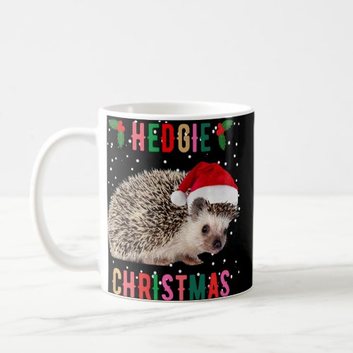 Cute Santa Hat Hedgehog Chritmas  Coffee Mug