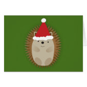 Cute Santa Hedgehog (Front Horizontal)