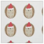 Cute Santa Hedgehog Fabric
