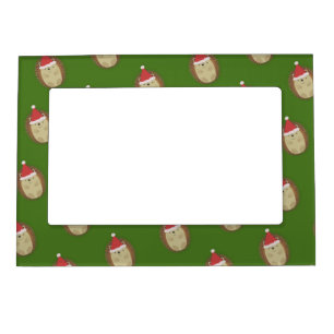 Cute Santa Hedgehog Magnetic Frame