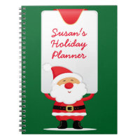 Cute Santa Holiday Planner Notebook