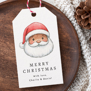 Cute Santa illustration Merry Christmas Gift Tags