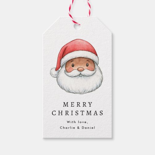 Cute Santa illustration Merry Christmas Gift Tags