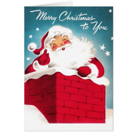 Cute Santa In a Chimney (Front)