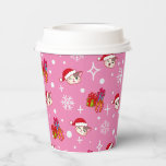 Cute Santa Kitties Pink Christmas Party Cups