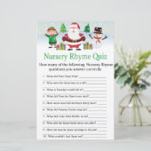Cute Santa Nursery Rhyme Quiz baby shower game (Standing Front)