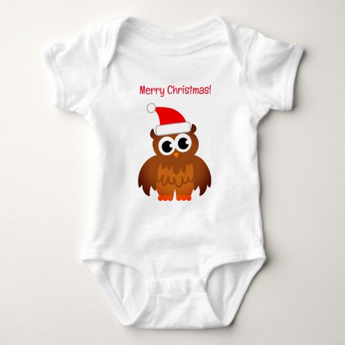 Cute Santa owlet Christmas baby jumpsuit Baby Bodysuit