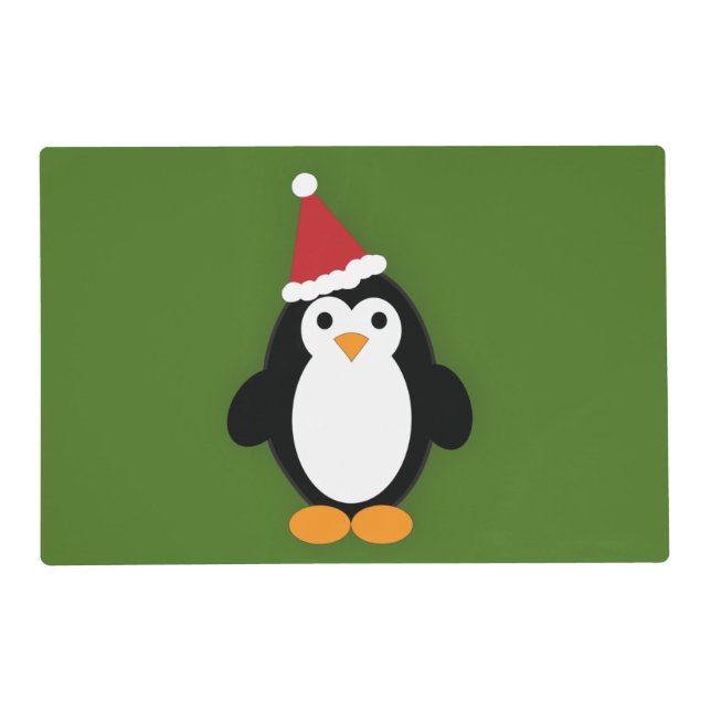 Cute Santa Penguin Placemat (Front)