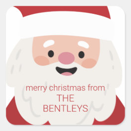 Cute Santa Personalized Christmas Gift Stickers