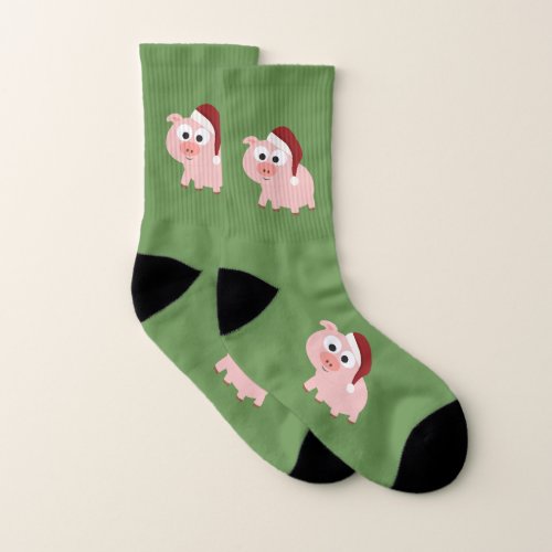 Cute Santa Pig Socks