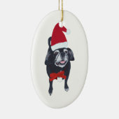 Cute Santa Pug Dog Christmas Ornaments (Right)