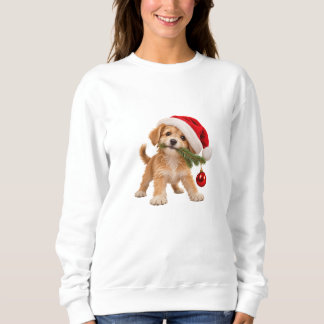 Cute Santa Puppy Christmas Sweatshirt