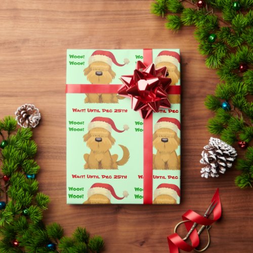 Cute Santa Puppy Christmas Wrapping Paper