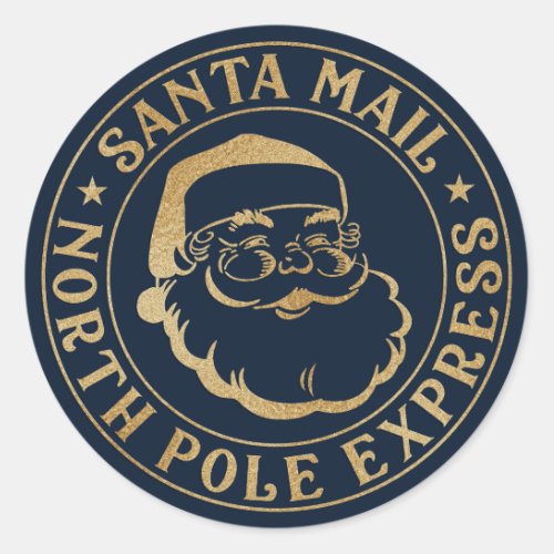Cute Santa Seal North Pole Approved Label