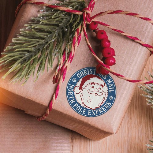 Cute Santa Seal North Pole Approved Label