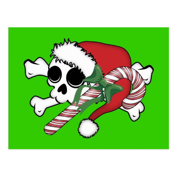 Cute Santa Skull Postcards