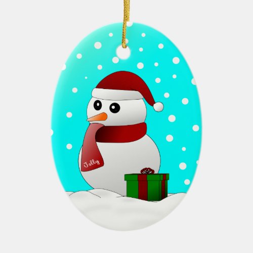 Cute Santa Snowman Babys First Christmas Ornament