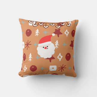 cute santa throw pillow