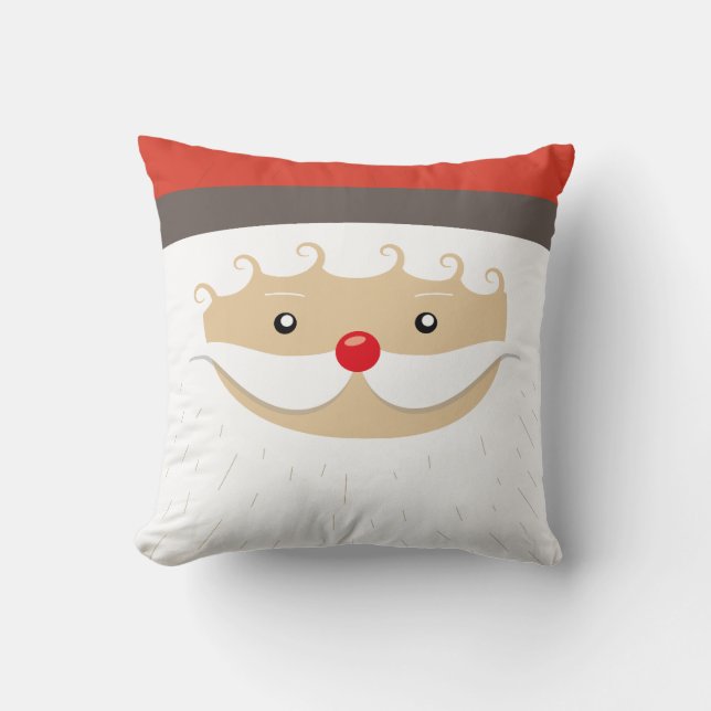 Cute Santa Throw Pillow (Front)