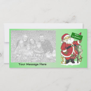 Cute Santa Tree Animals Baby First Christmas Holiday Card