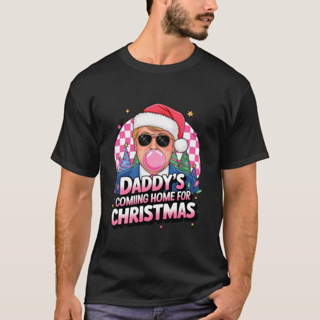 Cute Santa trump sunglasses retro Christmas funny  T-Shirt (Front)
